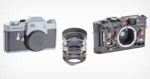 Houten Leica-camera's en cutaway-modellen leveren naar verwachting duizenden op bij een veiling