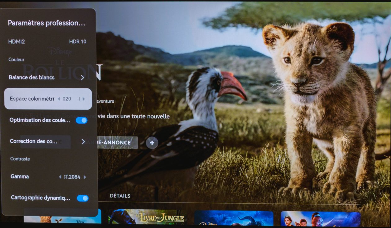 XGIMI Titan kleurweergave