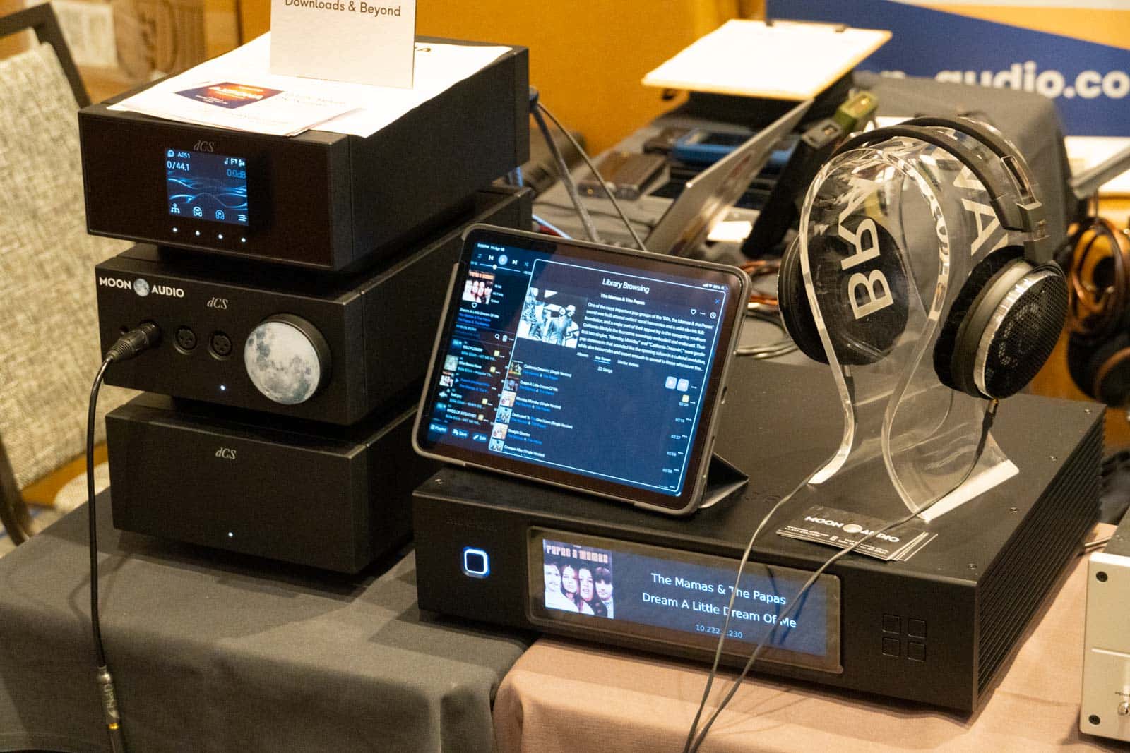 Special moon audio sticker on dCS gear.