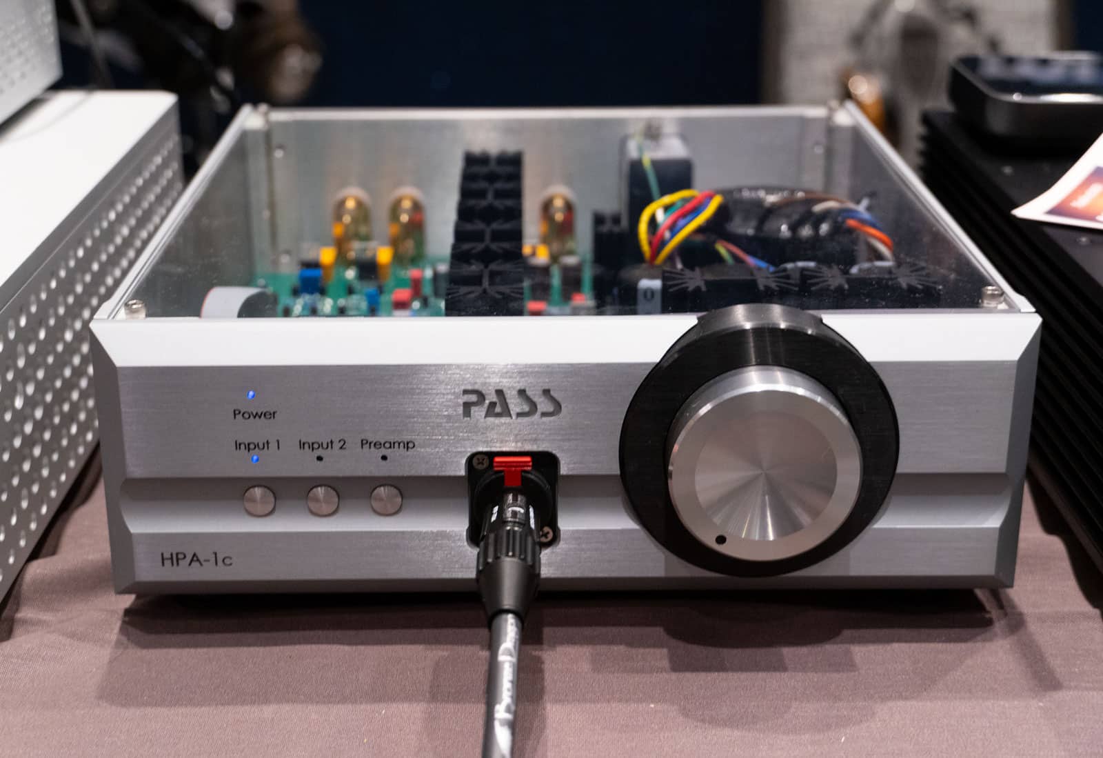 Pass Labs new HPA-1c at the Moon Audio booth at AXPONA's Ear Gear Expo 2026