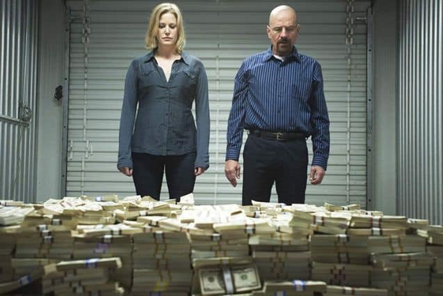 tas de billets dans Breaking Bad