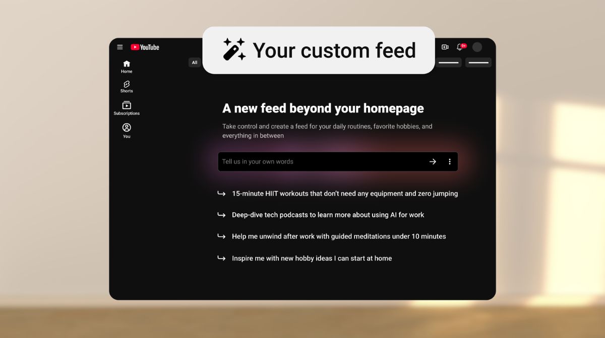 Your Custom Feed sur YouTube