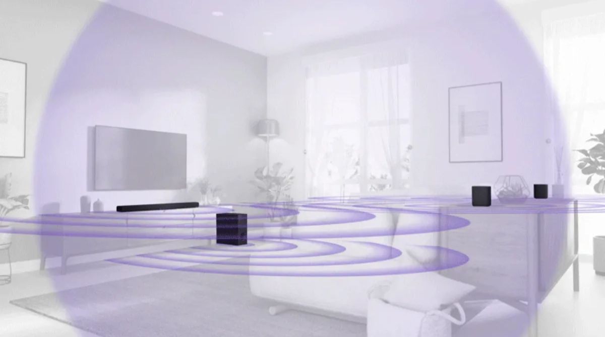 son surround avec la barre de son Yamaha True X SR-X40A