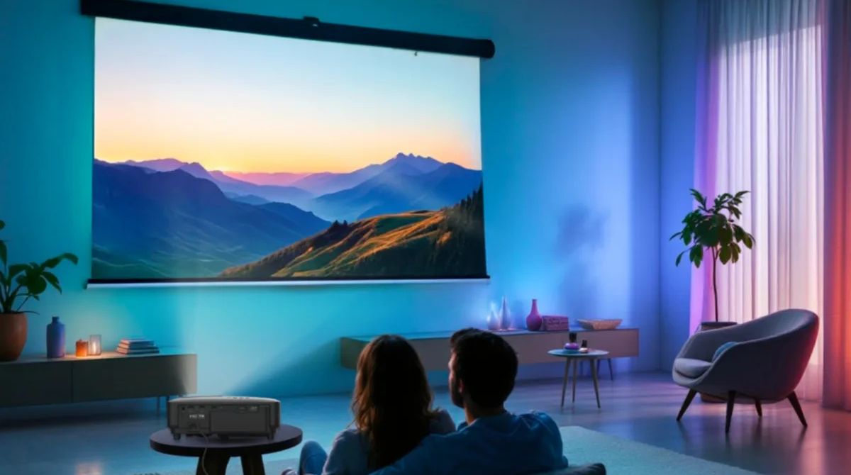 projecteur Philips GamePix 800 Smart dans un salon