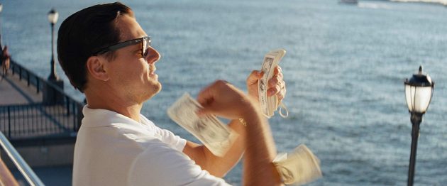Leonardo di Caprio in The Wolf of Wall Street