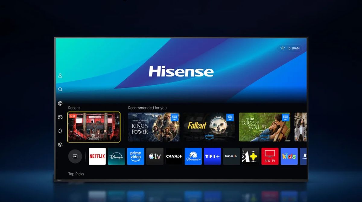 interface de la TV Hisense 65E7S Pro