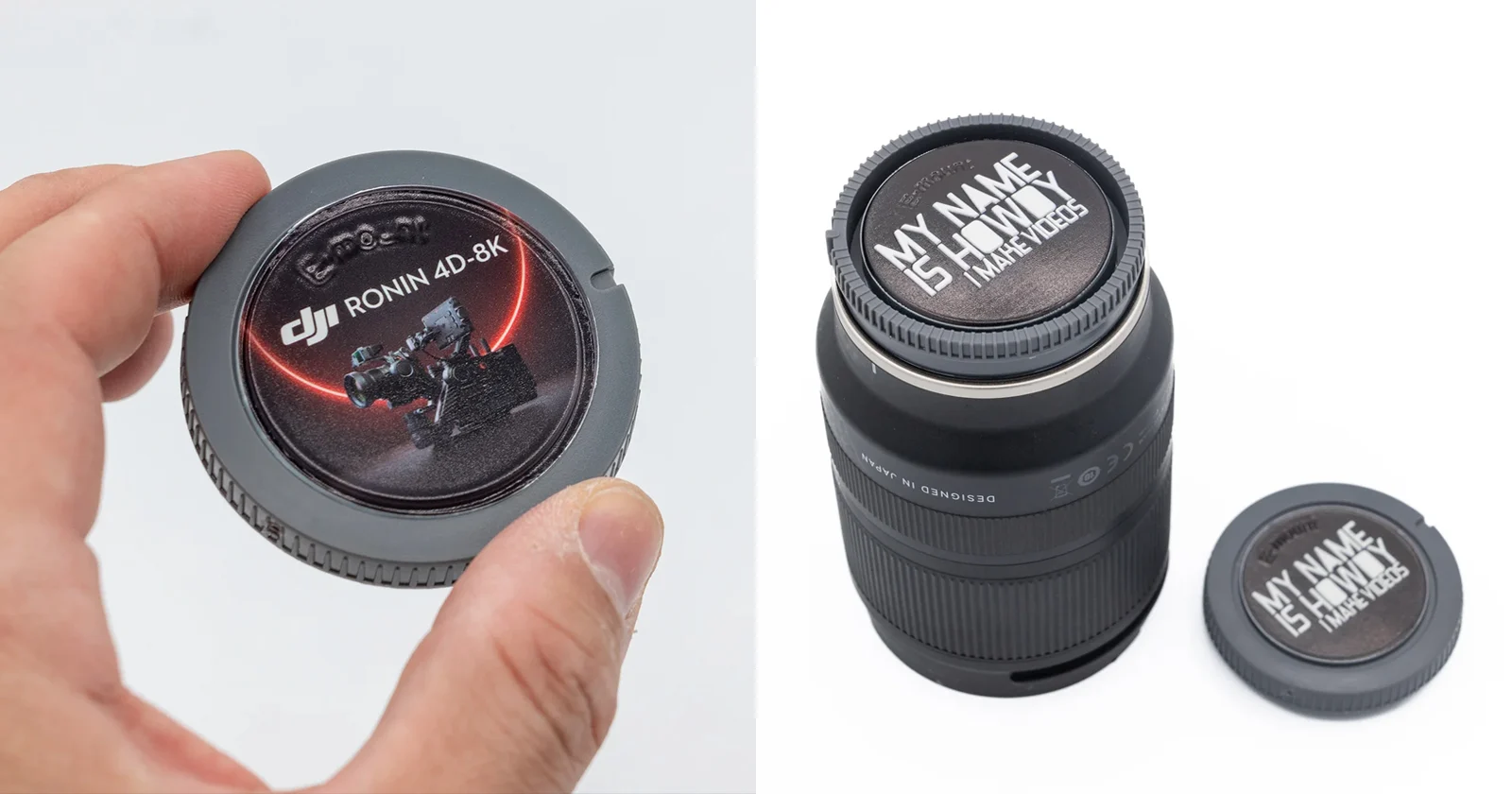 Deze op maat gemaakte lensdoppen maken van je camera-uitrusting een brandingkans