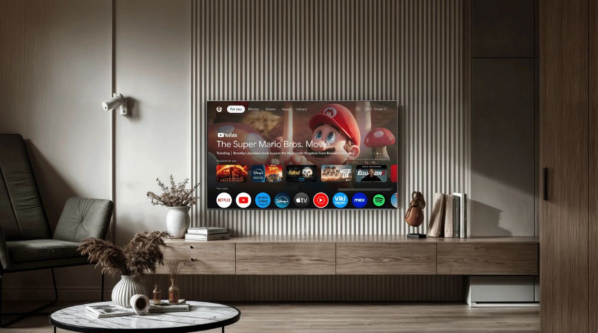 Super Mario Bros op een Smart TV