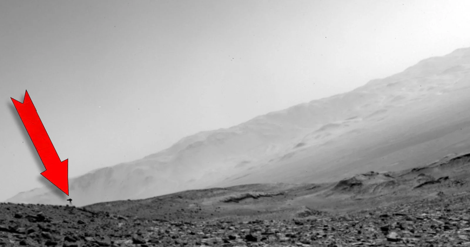 Buitenaardse kwal of camerafout? Experts debatteren over vreemde foto op Mars