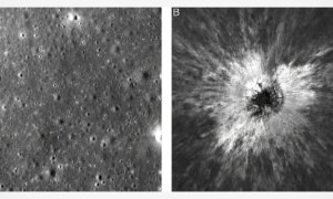 NASA-foto’s tonen de voor- en nabeelden van de enorme asteroïde-inslag op de Maan