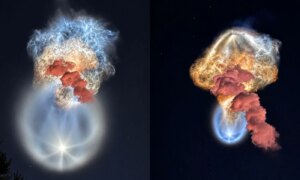 Bewonder de adembenemende foto’s van een ruimtekwal die door een SpaceX-raket is gevormd