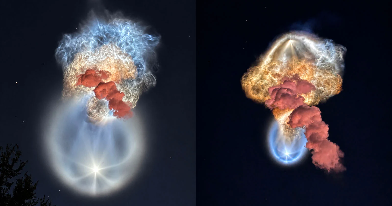 Bewonder de adembenemende foto's van een ruimtekwal die door een SpaceX-raket is gevormd
