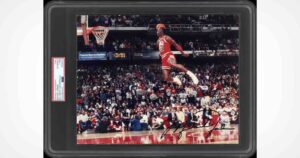 De originele foto die Michael Jordans iconische dunk vereeuwigde wordt geveild